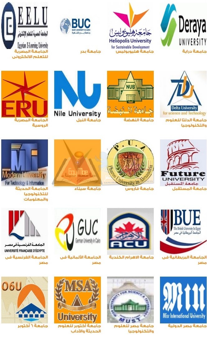 الجامعات المعتمدة في مصر   alwazer