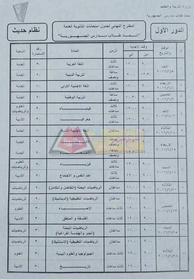 مقترح اتحاد الطلاب وما زال تحت التعديل وغير نهائي