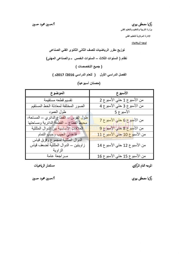 مناهج رياضيات وزارة تعليم فني وتدريب_page_2