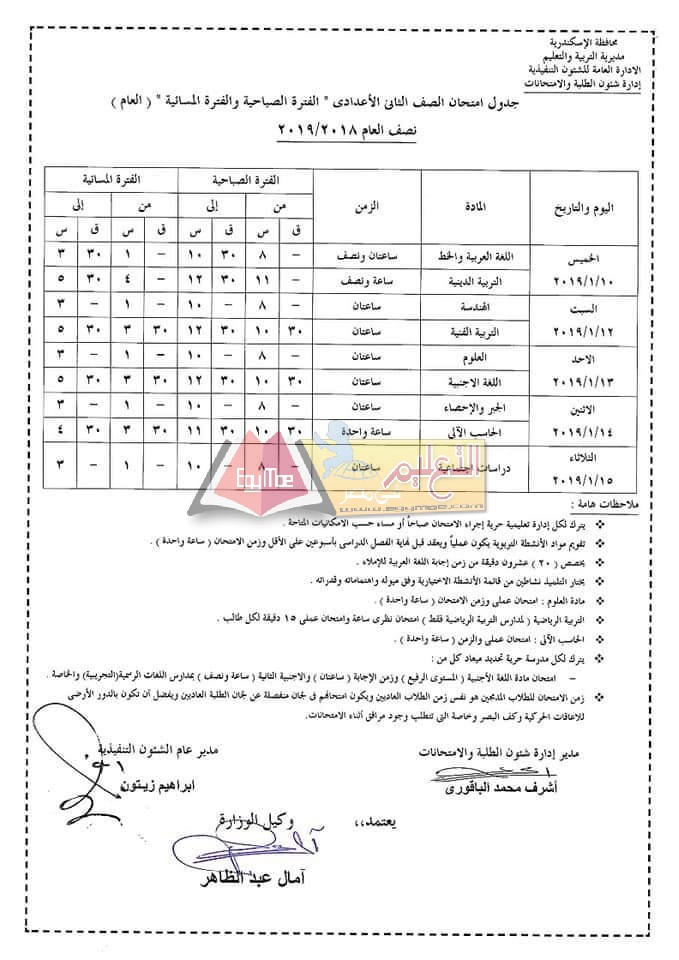 FB IMG 1544359748947 ÙÙØ´Ø± Ø¬Ø¯Ø§ÙÙ Ø§ÙØªØ­Ø§ÙØ§Øª Ø§ÙÙØµÙ Ø§ÙØ¯Ø±Ø§Ø³Ù Ø§ÙØ£ÙÙ ÙÙØ¹Ø§Ù Ø§ÙØ¯Ø±Ø§Ø³Ù 2024 Ø¨ÙØ­Ø§ÙØ¸Ø© Ø§ÙØ¥Ø³ÙÙØ¯Ø±ÙØ©